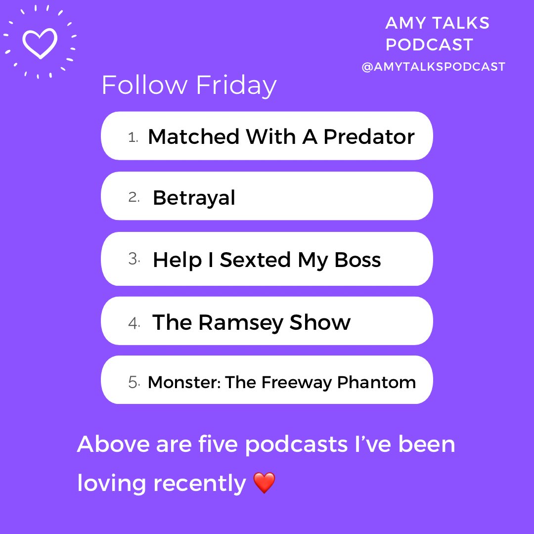 It’s my last #FollowFriday before Christmas 🎄 and there’s some new shows I’ve been enjoying, that you may want to get stuck into over the festive period 😊

See my recommendations below, and look forward to new Amy Talks episodes in 2026! 🎙️