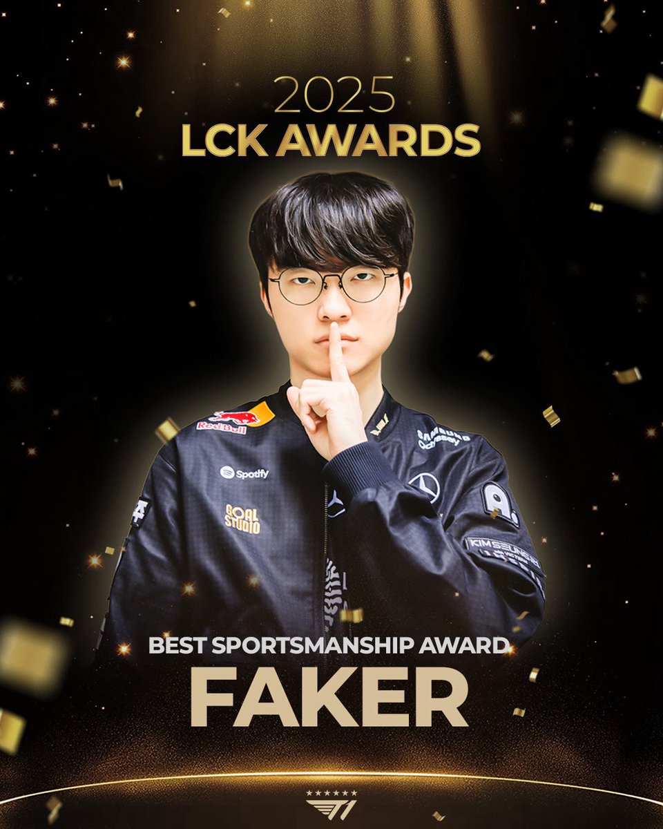 T1LoL's tweet image. ✨2025 LCK AWARDS✨

올 한 해를 뜻깊은 상으로 마무리한 우리 선수들, 2026년에도 좋은 모습을 보여드릴 수 있도록 열심히 노력하겠습니다.

Wrapping up 2025 with these meaningful awards, our players will keep working hard to show even better performances in 2026.

#TogetherAs1