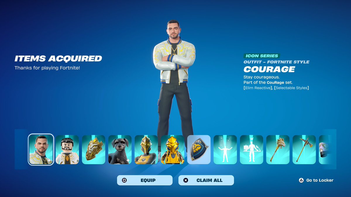 Congrats on the icon skin <a href="/CouRageJD/">Jack “CouRage” Dunlop</a>! bought the bundle using code “Courage”
