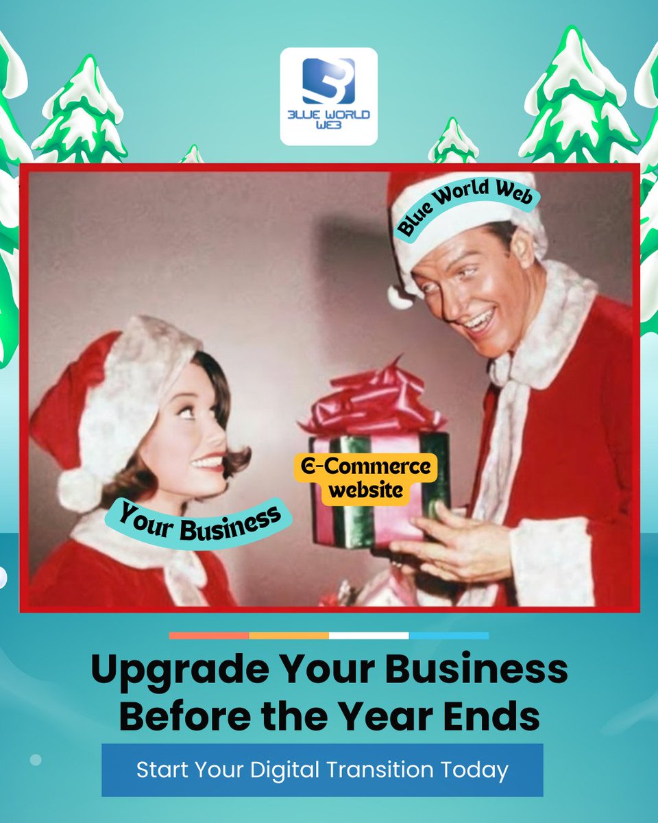 BlueWorldWeb's tweet image. The ultimate stocking stuffer for your bottom line.
Give your business the gift of 24/7 sales this holiday season with a new e-commerce website. It's time to upgrade!

Click the link to start your transition!  blueworldweb.com

#EcommerceTips #BusinessGrowth #BlueWorldWeb