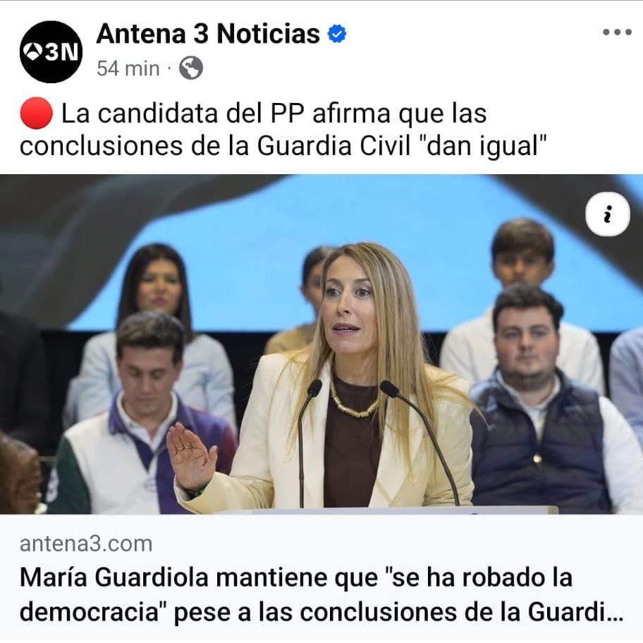 Lo que no da igual y da mucha vergüenza es que Guardiola se invente un fraude electoral para ocultar sus escándalos de abusos.

No hay pucherazo que tape lo de su primo- conductor maltratador ni su blanqueo del acoso del alcalde del PP de Navalmoral.