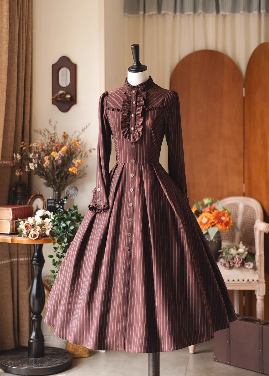 ブラウンストライプ Eveさま専用BRUNELLO ロングワンピース