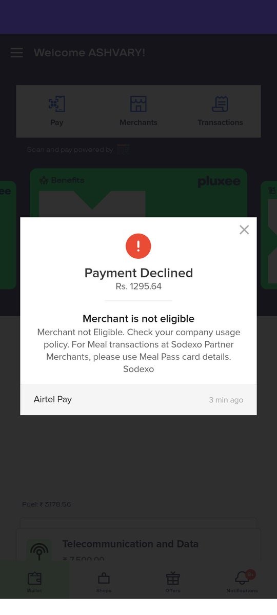 beyondlegacy's tweet photo. @Pluxee_india I am unable to use my telecommunication balance to pay my airtel bill since last 6 months. Have raised multiple complaints from website with no resolution. Got no response yet on my last email too. The pay bill option in Pluxee app &amp; transaction fails in airtel app https://t.co/lxOw8AyRgh