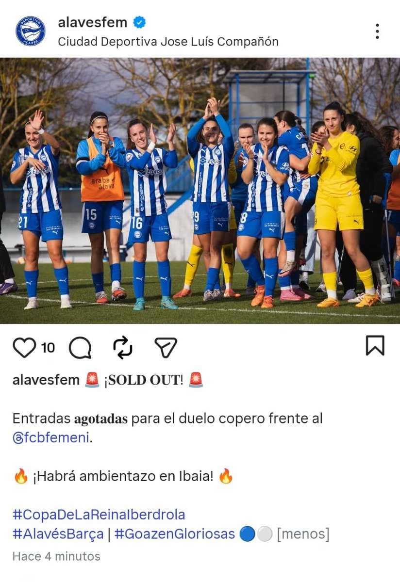 celebrar así un sold out de 300 personas dejando fuera a muchísima gente por no abrir el estadio...