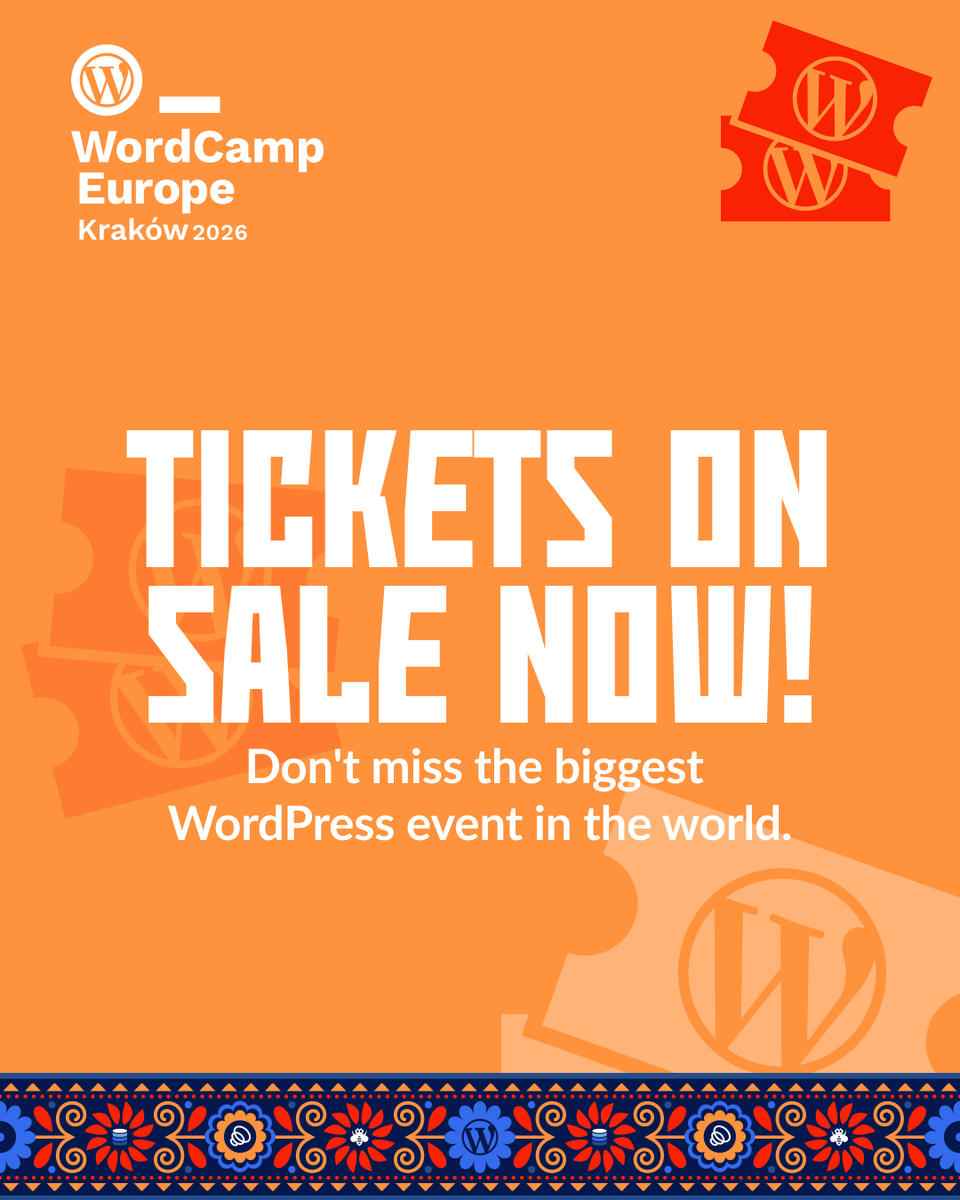 WordCamp Europe tweet media