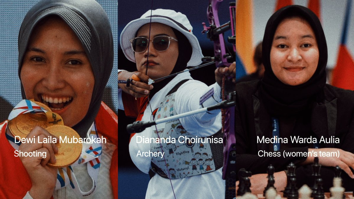 IndoPopBase's tweet image. Three female athletes earned gold medals at the #SEAGames2025 while pregnant.