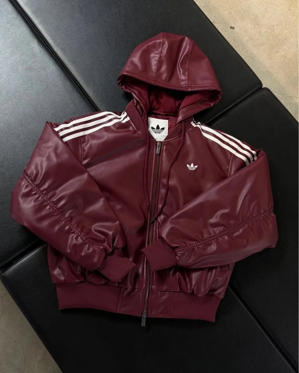 adidas Originals Hooded Leather Jacket Pad “Wine Red”が海外発売