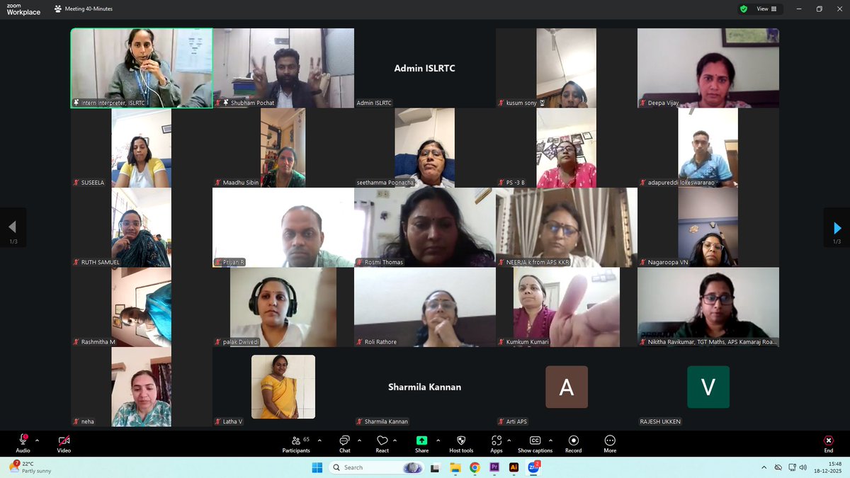 ISLRTC conducted an online ISL awareness &amp; training session for teachers of Army Public School (APS), Bengaluru. Around 80 teachers participated, learning about ISL, Deaf culture &amp; inclusive classroom communication. APS Bengaluru becomes the 7th APS to receive ISL orientation.