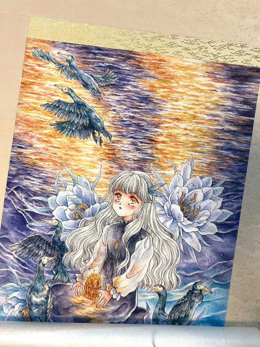 美術の森様から掛け軸を受け取って来ました🌼 箱から出して広げる瞬間