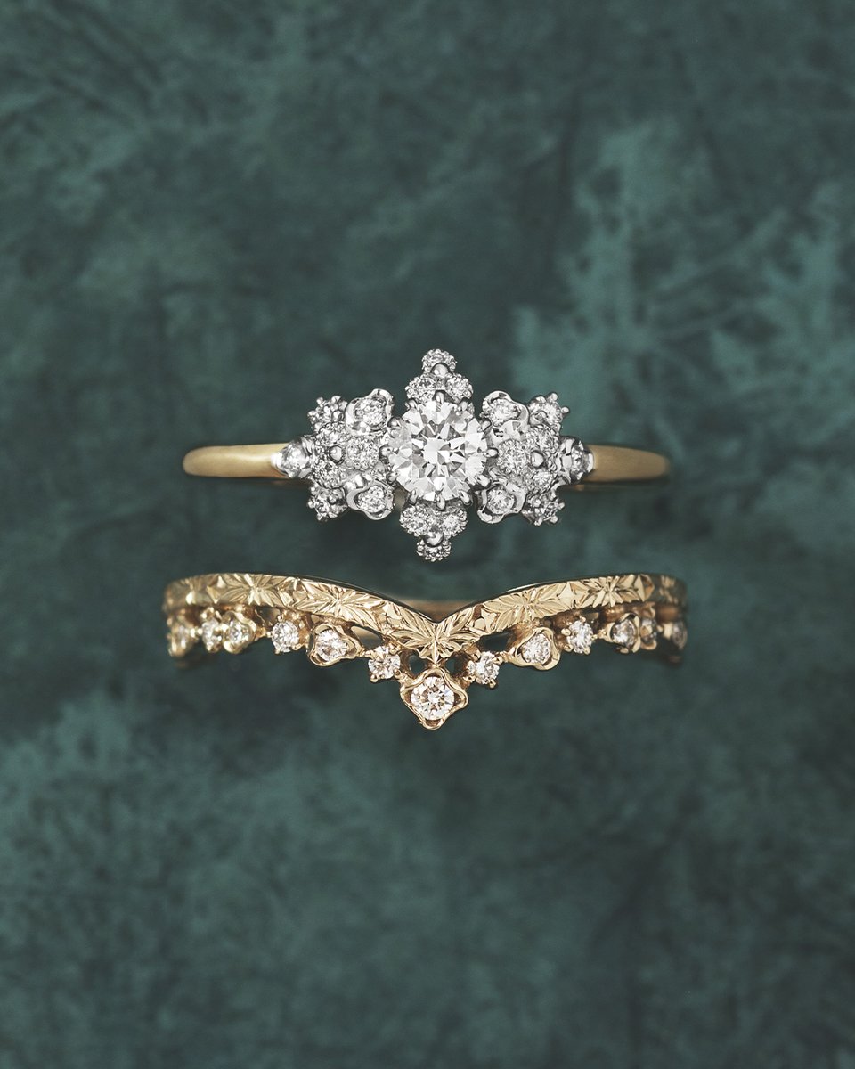 reticella” V-shaped Ring】 アベリが紡ぐ #レース、 “reticella