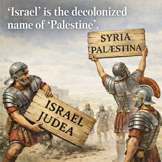 LegallyIsrael's tweet image. In 135 CE, after crushing the Bar Kochba Revolt, the Romans renamed Judea (Iudaea) to Syria Palaestina to punish the Jews &amp;amp; erase their national identity.
“#Palestine” was a colonial name imposed by Rome. #Israel is the restoration of the land’s original name &amp;amp; people. #History