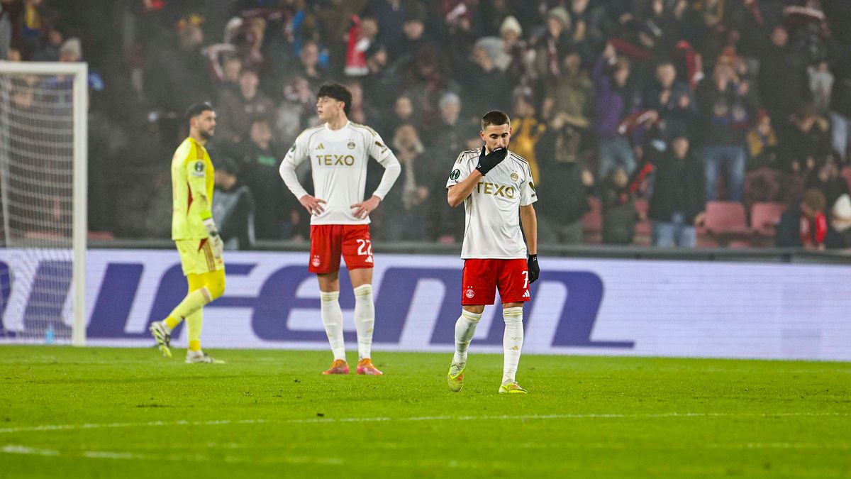 SimplyDons__'s tweet image. Aberdeen boss Jimmy Thelin thought his side were too soft in their defeat to Sparta Prague last night. 👀