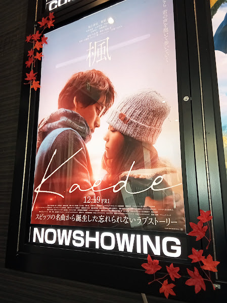 映画楓本日公開🍁🍁 映画ポスターをスタッフ作成の楓で装飾してみまし