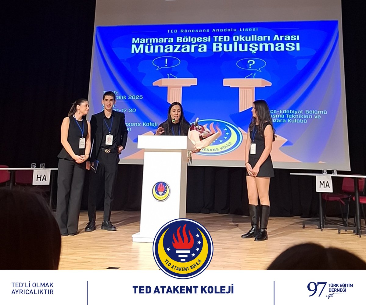 13 Aralık Cumartesi günü, TED Rönesans Koleji ev sahipliğinde bu yıl ikincisi düzenlenen Marmara Bölgesi TED Okulları Münazara Buluşması’na okulumuz olarak katılım sağladık.