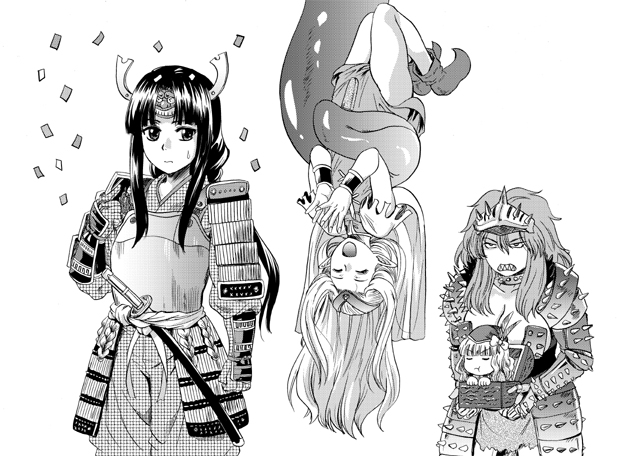 TLで懐かしい『デストラップ・ダンジョン』が流れてきたので。
昔描いた、『死の罠～』続編の『迷宮探検競技』に出てくる本選出場者たちを女の子にしたイラストです。ちょうど四人いたので投票もしてた。 