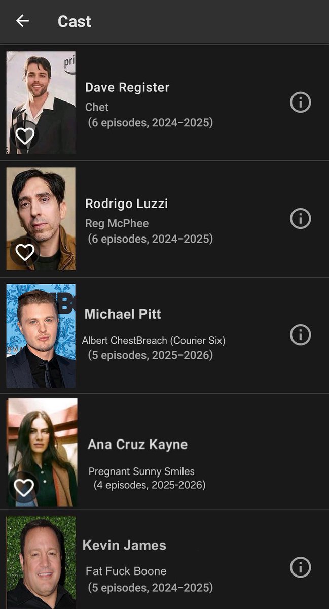 !Spoiler Warning for Fallout season 2!
This cast list is awesome. 
#Fallout #FALLOUTONPRIME