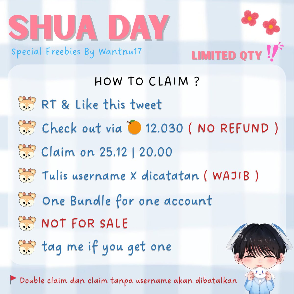wantnu17's tweet photo. .°✮Joshua Birthday Freebies✮°.
    ~ By @wantnu17

🐰 RT &amp; Like
🐰for Ina Carat &amp; Joshushushu only
🐰 Please follow the rules ‼️
🐰https://t.co/jp1BU78MRJ  | 25.12 | 20.00 WIB https://t.co/yTbQeZNatd