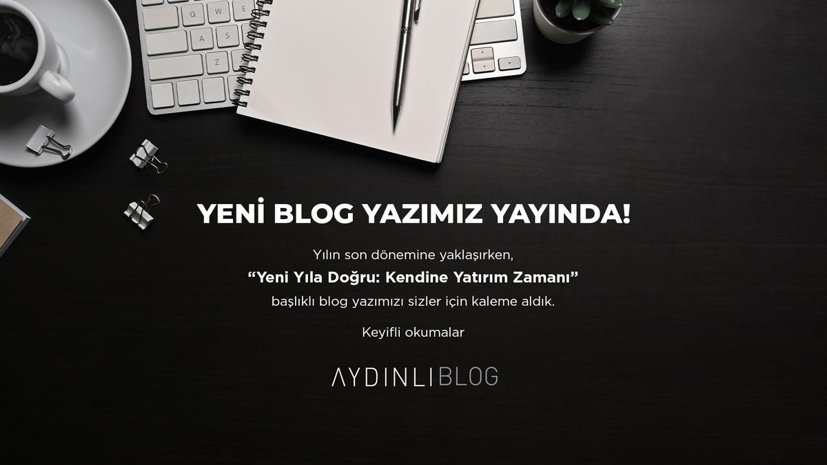 Yılın son ayı, öğrendiklerimizi fark etmek ve yeni yıla hazırlanmak için güzel bir dönem.

Sene sonu muhakeme yazımız blogda yayında:

• Bu yıl neleri öğrendik?
• Hangi becerilerimizi geliştirdik?
• CV’mize ekleyecek başarılarımız neler?

Aydınlıblog yazımızı okumak için