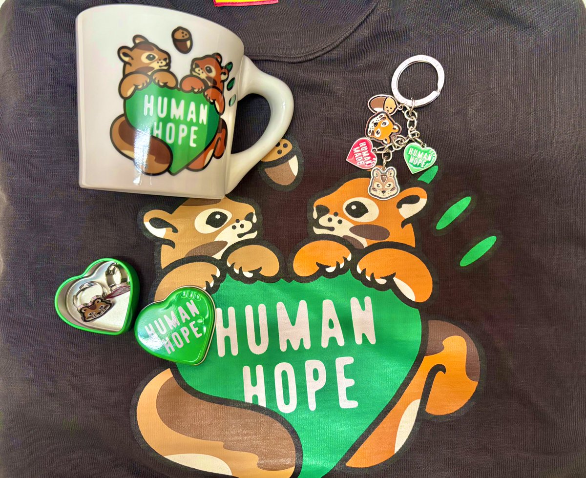 HUMAN HOPE Graphic T-Shirt Coffee Mug Key Charm Ring Set