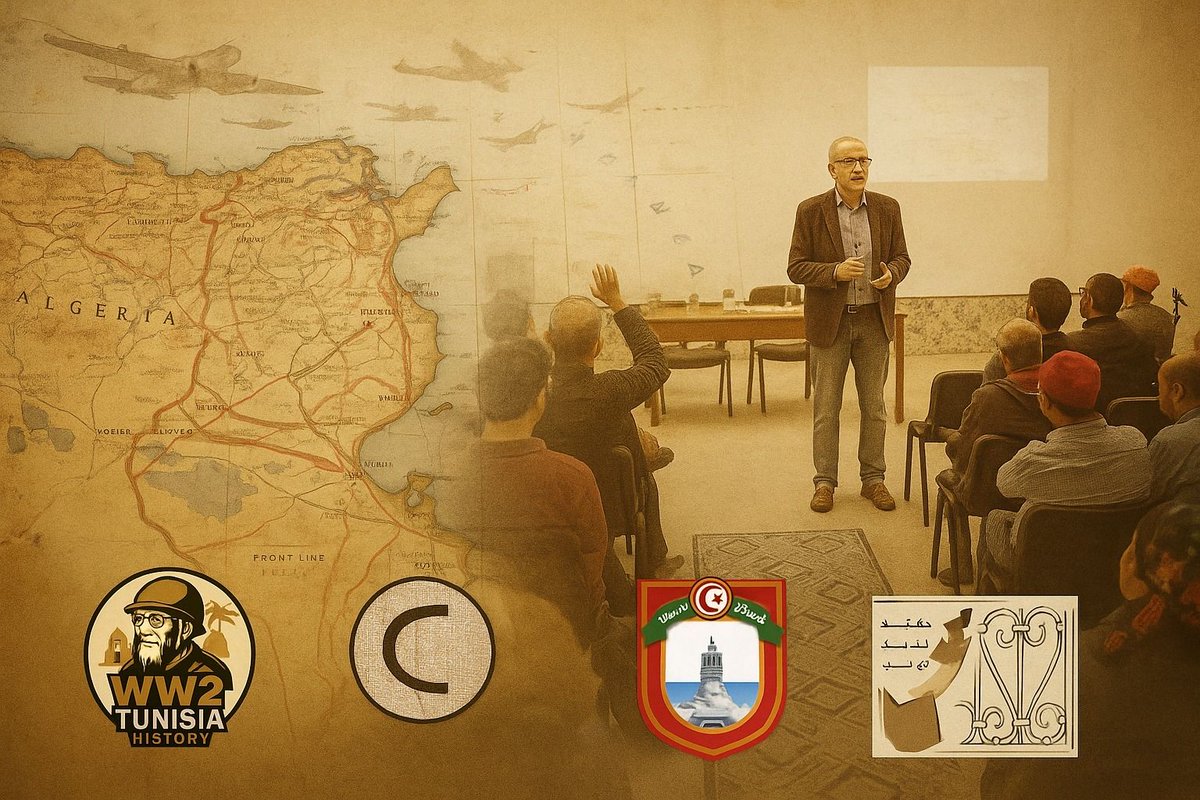 📜 Tunisia &amp; WWII: Join a public roundtable on the early stages of the Tunisian Campaign (1942–1943).
🗓️ Dec 20 | 1–4 PM
📍 Dar Ben Achour, Tunis
🎙️ Dhouib, Chaabouni &amp; Winkie Williamson
#WW2 #TunisiaHistory
