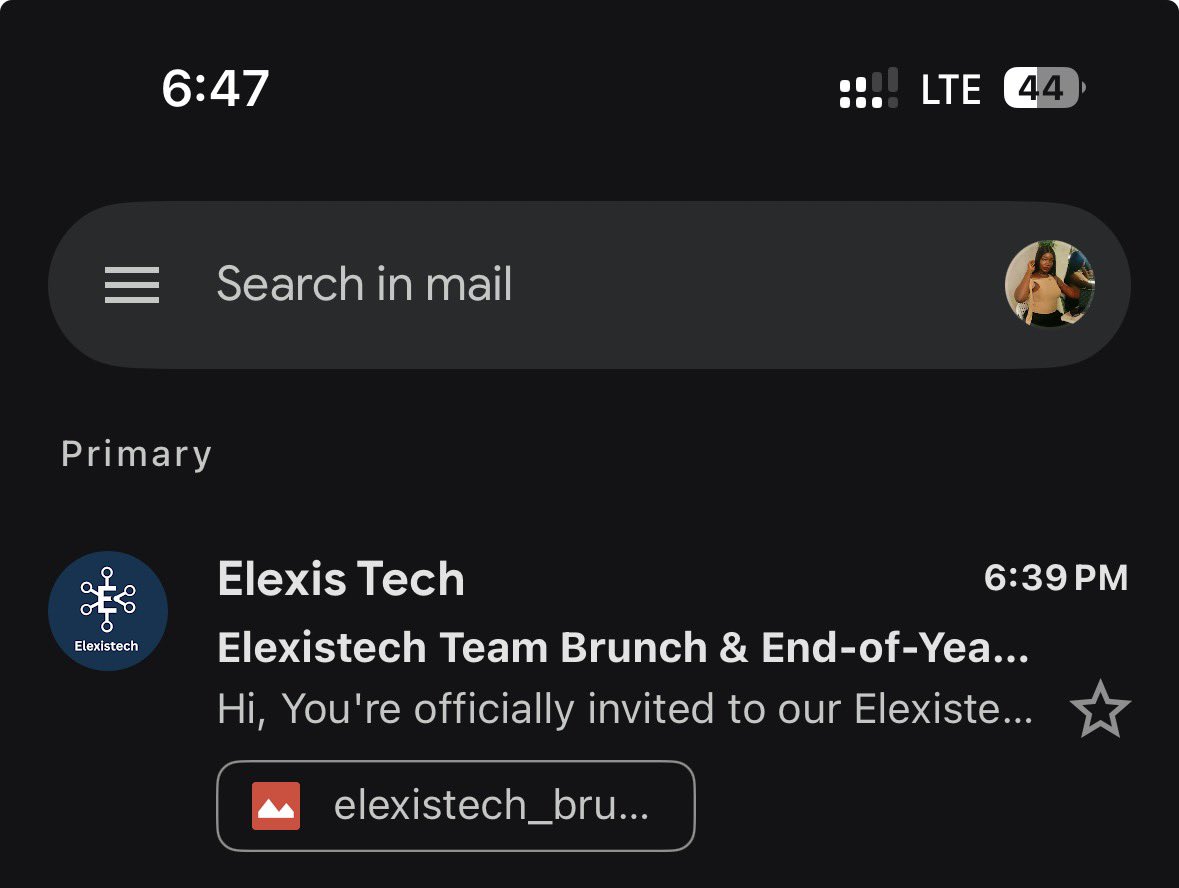 I got an invite to <a href="/elexistech/">Elexistech</a> end of the year party 🎉 🥹