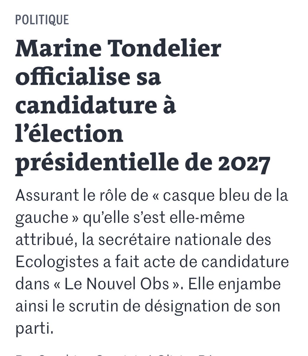 StefPalomba's tweet image. Brève histoire en trois actes.

1/ avril, Tondelier : d’abord le programme, seulement après le candidat

2/ octobre, Tondelier : je suis candidate

3/ décembre, Tondelier : aidez-nous à inventer un programme