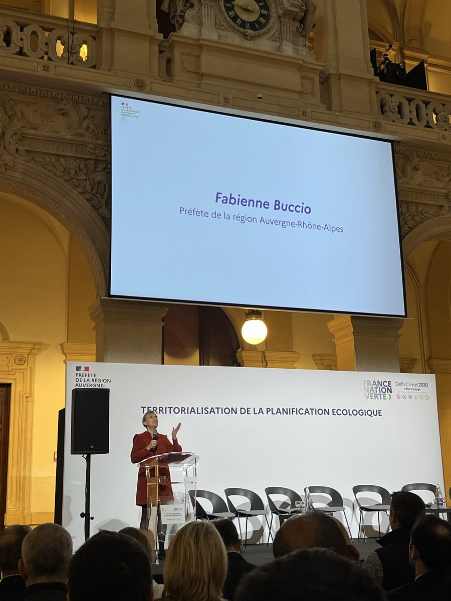 Lancement de la #cop régionale #AuRA #Planification #écologique à <a href="/CCILYONMETRO/">CCI LYON METROPOLE</a> avec <a href="/valentin_phil/">VALENTIN Philippe</a> et Mme la <a href="/prefetrhone/">Préfète de région Auvergne-Rhône-Alpes et du Rhône</a> 
#AssuranceVallee <a href="/ISFA_Lyon1/">ISFA</a> 
#attenuation #adaptation #climat