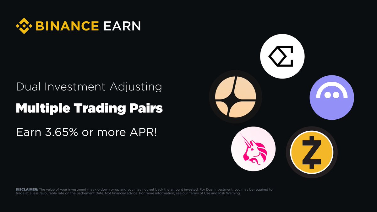 We’ve adjusted multiple trading pairs to provide even more flexibility for your strategy. 

You can earn 3.65% APR or more on your favorite assets today.

Subscribe now 👉 binance.com/en/support/ann…