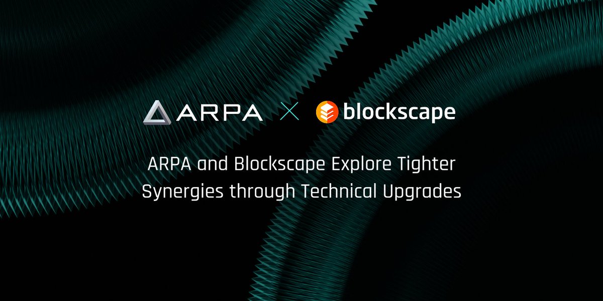 arpaofficial's tweet image. 📢 Partnership Update!

We’re excited to continue building with Blockscape @BlockscapeLab, a dedicated operator supporting ARPA AVS 🌐

As ARPA AVS rolls out upcoming technical upgrades, we'll explore deeper collaboration while Blockscape maintains robust, secure operations. 💪🌟