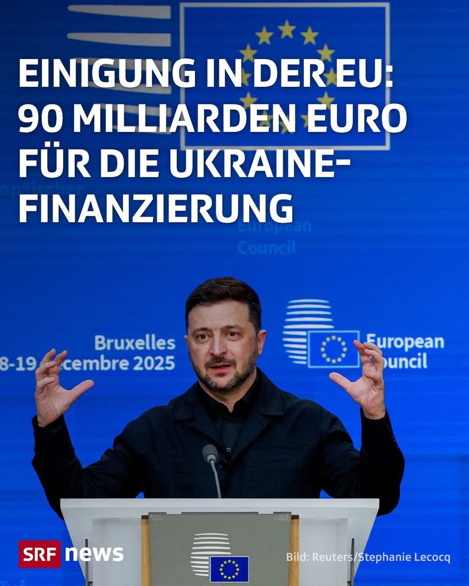 90 Milliarden für die Ukraine – bezahlt von EU-Steuerzahlern, organisiert von einer nicht gewählten Technokraten-Elite in Brüssel.

Die EU wirft mit fremdem Geld um sich, während Millionen Europäer kaum noch ihre Rechnungen zahlen können.
Und das nennt sich dann „Solidarität“?