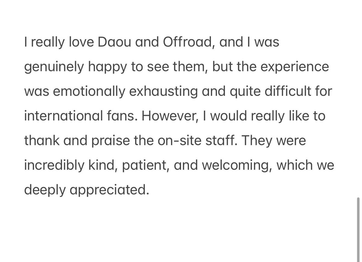 I hope future events can be more considerate of international fans. Traveling thousands of kilometers is already tough for us, but we still come because we love and support them. Hope to join Kanebo’s events again next time. 💗

<a href="/kaneboofficial/">KANEBO OFFICIAL</a>  <a href="/oueiija/">ไดโนเสาร์ย้าก🦖</a> 

#DaouOffroadxKANEBOFM
