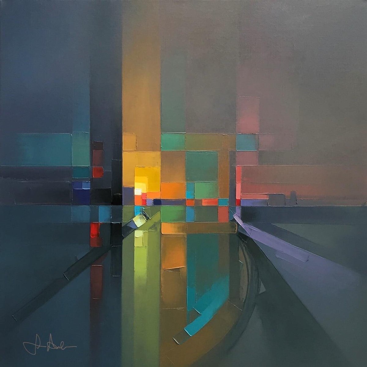 FedeItaliano76's tweet image. Abstract cityscapes by U.K.-based artist Jason Anderson