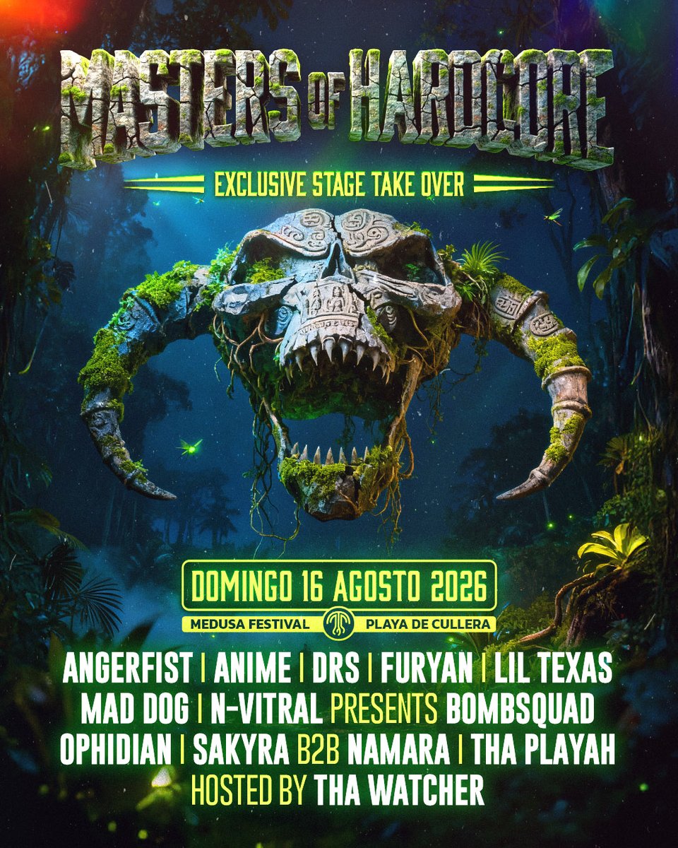 MedusaFestival's tweet image. Masters of Harcore toman el control el 16/08 en Medusa. Para celebrarlo, ¡𝐒𝐎𝐑𝐓𝐄𝐀𝐌𝐎𝐒 𝟐 𝐀𝐁𝐎𝐍𝐎𝐒 𝐆𝐄𝐍𝐄𝐑𝐀𝐋𝐄𝐒! 𝐏𝐚𝐫𝐚 𝐩𝐚𝐫𝐭𝐢𝐜𝐢𝐩𝐚𝐫 𝐞𝐧 𝐞𝐥 𝐬𝐨𝐫𝐭𝐞𝐨:          

Síguenos y haz RT. Anunciaremos ganadores el próximo 7/1/2026. Suerte!