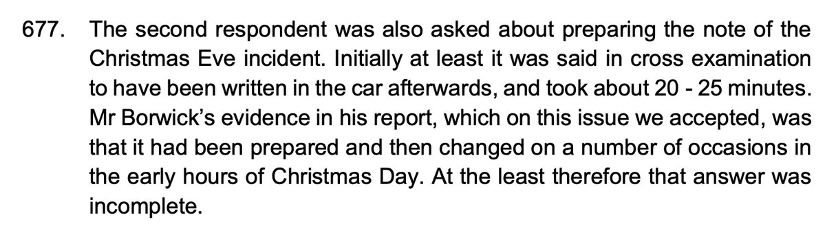 しかしもちろん、もっとひどい状況もあった。アプトンの説明の一部は、彼が「同時期に」取ったメモに基づいていた。しかし、ペギーのチームが召喚した専門家証人が証明したように、彼が言った通りにメモを書いていなかった。メモは書き換えられていたのだ。