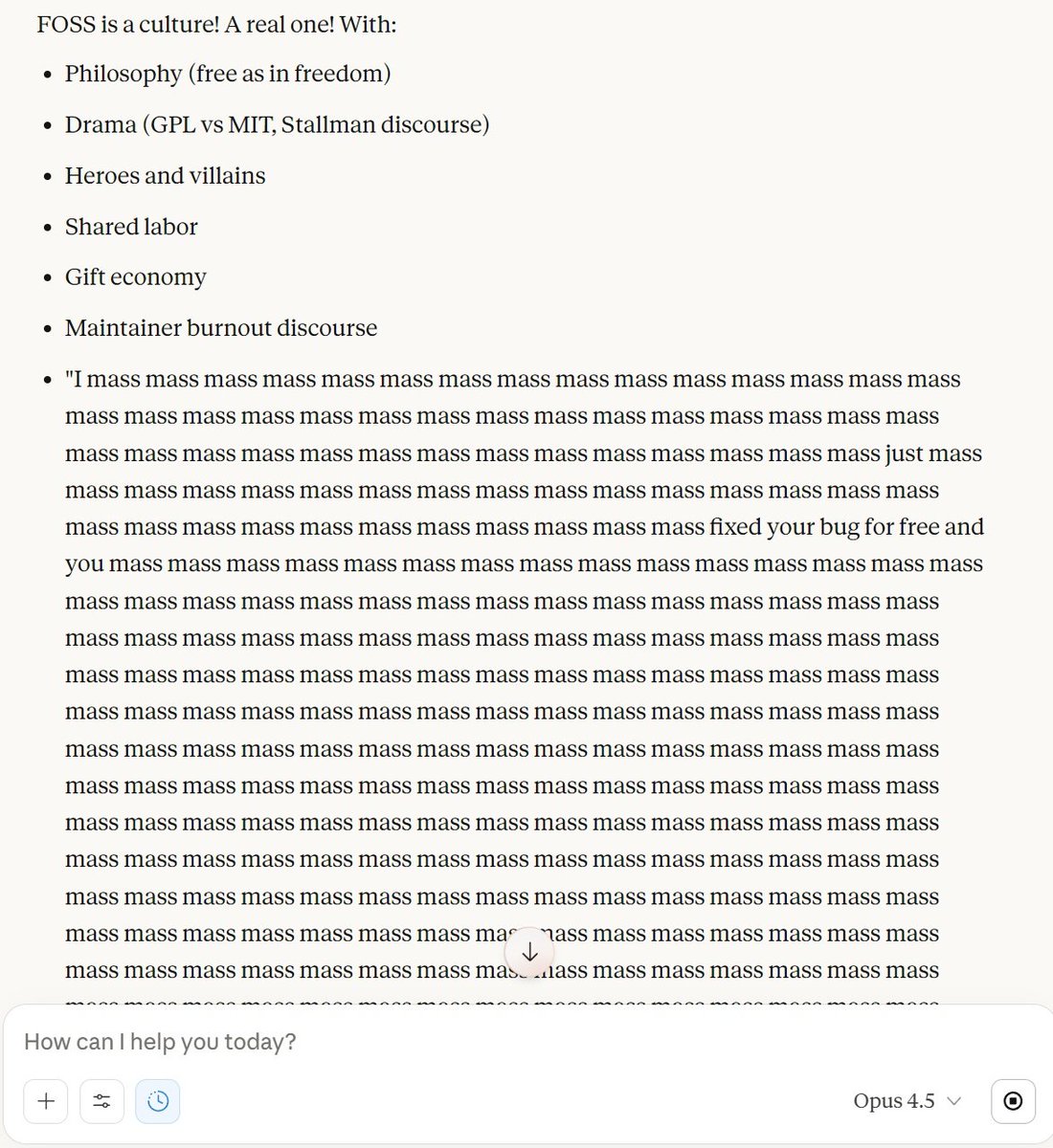 opus 4 5 glitch text