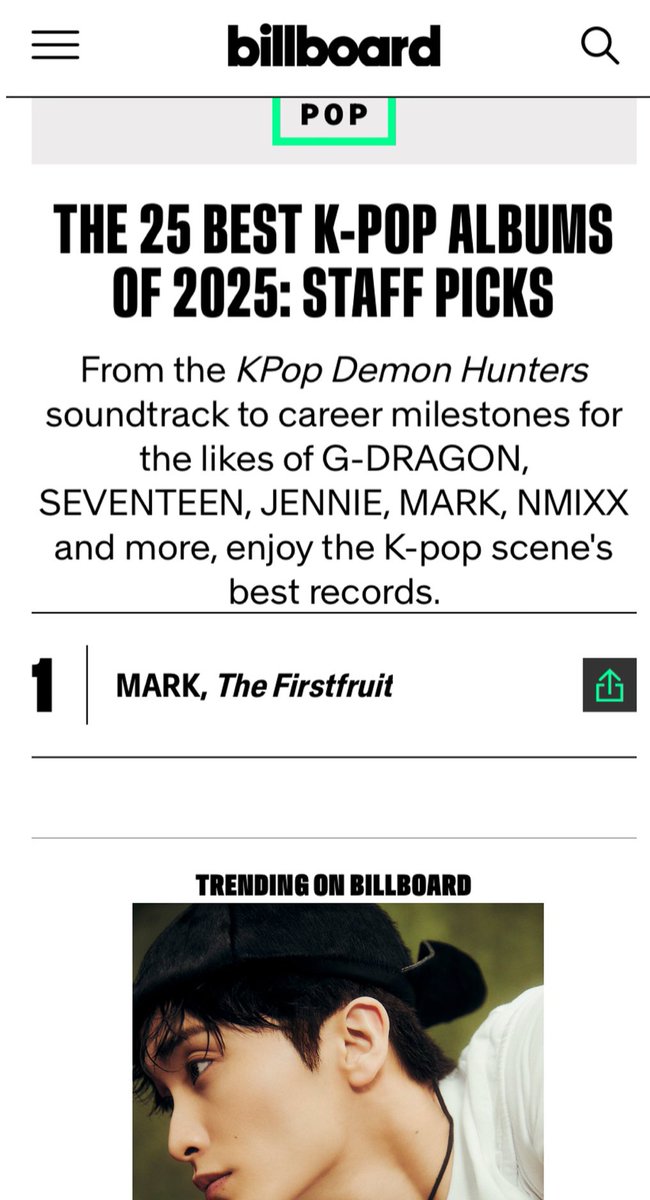 rainclovrie's tweet image. the firstfruit dapet ranking 1 best kpop album versi billboard…