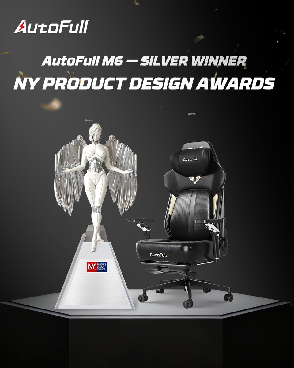 AutoFullGlobal's tweet image. When design meets performance 🎮

AutoFull M6 has been honored with
🏆 New York Product Design Award
🏆 London Design Award
Because gamers deserve more than just a chair —
they deserve award-winning comfort.
#AutoFull #AutoFullM6 #GamingChair
