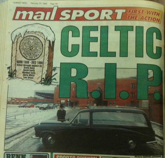Good morning all.

Celtic Football Club died in 1994, and the so-called “best fans in the world” sat around and did nothing, and just watched it happen. 

Merry Christmas.