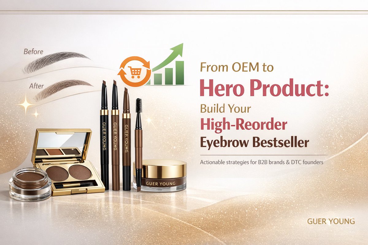 GUER_YOUNG's tweet image. Most brow products fail — not from poor quality, but poor strategy.
This guide shows how to turn OEM brow SKUs into high-reorder wins. A must-read for brand founders &amp;amp; B2B buyers.
👉 gueryoungcosmetics.com/article/from-o…
#browproducts #GUERYOUNG #OEMsupport #beautyfounders #privateLabelMakeup