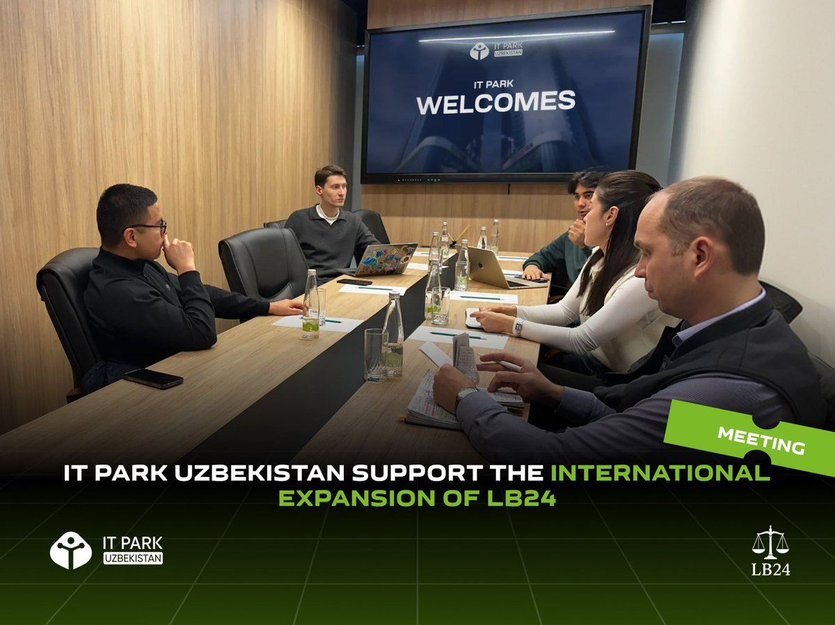 Representatives of IT Park Uzbekistan held a meeting with LB24, a newly admitted IT Park member, to discuss the company’s plans for scaling operations and entering export markets. The discussions focused on leveraging IT Park support mechanisms, including the Local2Global, Zero