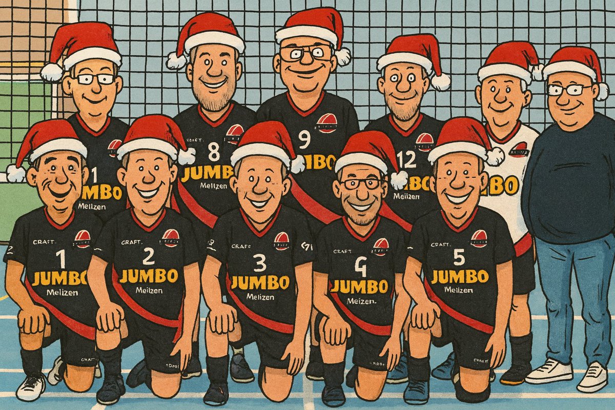 De Heeren van WVC zijn begonnen aan de traditionele jaarafsluiting 🍻🥂🍾Wij wensen onze volgers/fans een gezellige Kerst🎄 🎅✨en een fantastisch en sportief 2️⃣0️⃣2️⃣6️⃣🍾. Geniet ervan😘 #GoTeamWVC 🔴⚫️