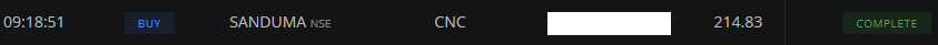 TradeologyD's tweet photo. #SANDUMA 5.30% up now.

#StockMarketIndia #StockToWatch #stocktobuy #SwingTrading https://t.co/mMaHpFSyRO
