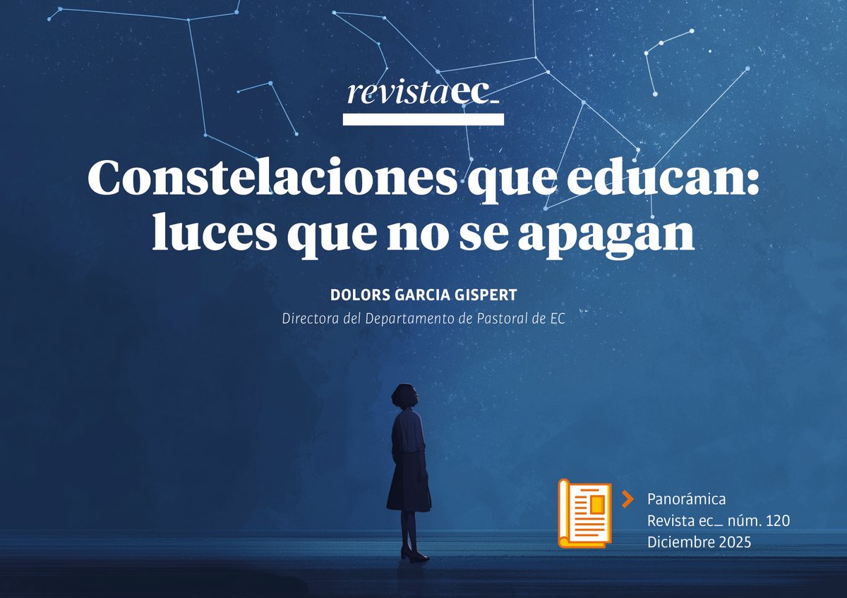 .<a href="/DolorsGarGis/">Dolors Garcia</a> reflexiona sobre el #JubileodelMundoEducativo en "Constelaciones que educan: luces que no se apagan", #panorámica de la #RevistaEC issuu.com/escuelascatoli…