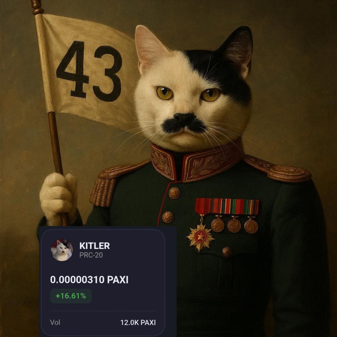cryptodakz's tweet photo. @paxiweb3 Lets dominate PAXI! Meow _love $KITLER @paxiweb3 https://t.co/KXTnltuQrg
