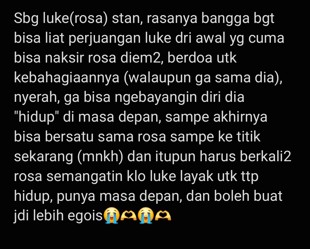 *totfess // spoiler cn server

Siapa muk ikut nangis krna story dan development luke?😭☝️