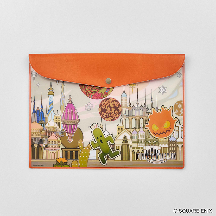 フラットポーチ♡レディパネル ファイナルファンタジーXIV』より、エオルゼア三国のアートを使用した