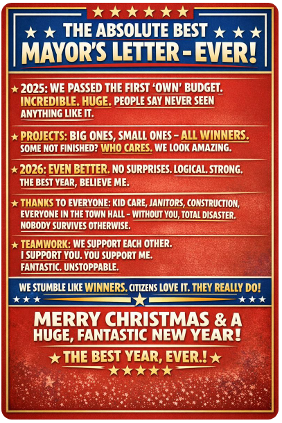 Wie die Weihnachtsmail des Bürgermeisters in meinen Träumen aussehen sollte...