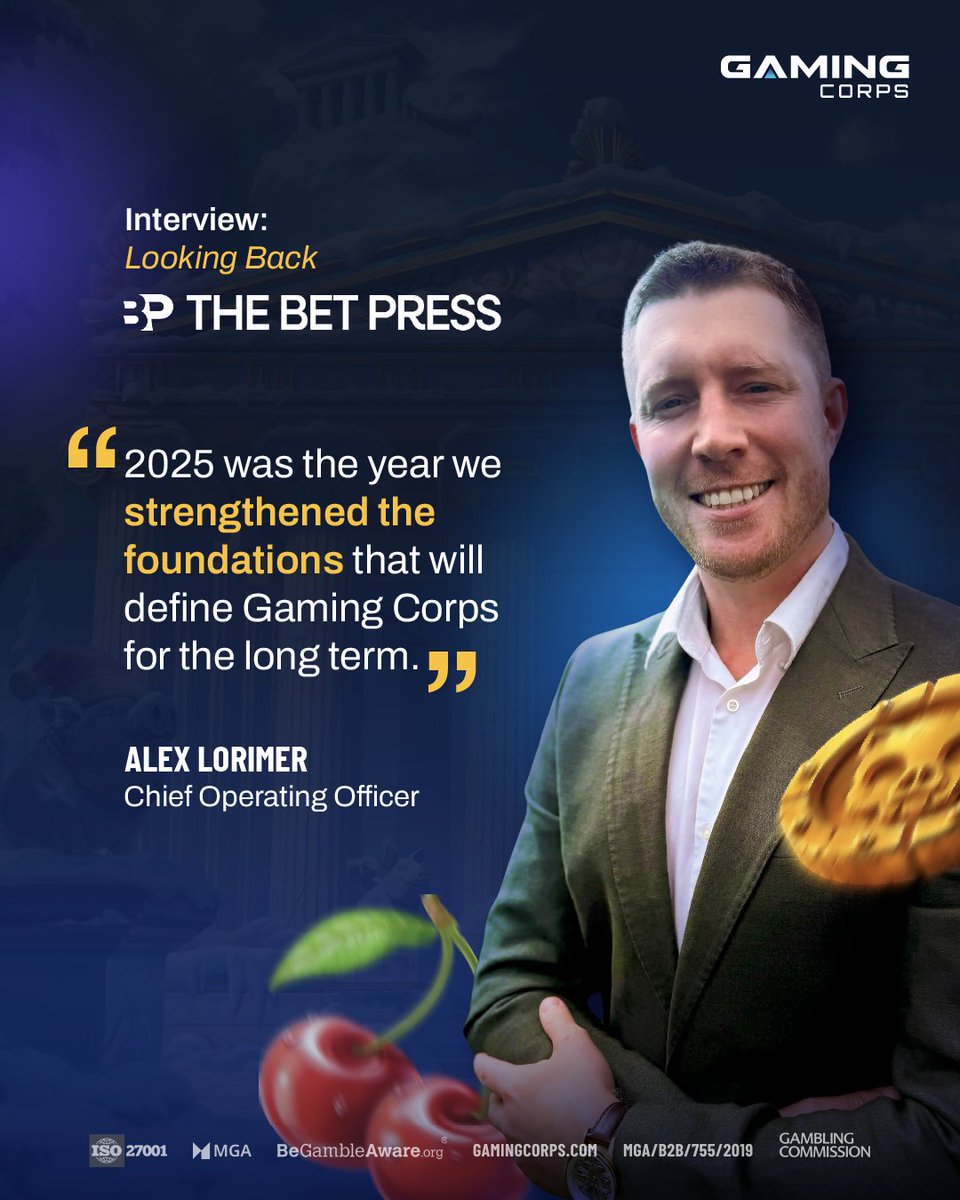Our COO Alex Lorimer reflects on a pivotal 2025, from roadmap maturity and franchise growth to investing in data, talent &amp; infrastructure, setting us up for an ambitious 2026. 💪

#GamingCorps #iGaming #2025Review