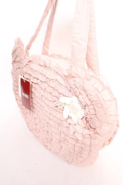 PINK HOUSE / Teddyシルエットフリルバッグ ピンク Y-25-12-18-004-LO