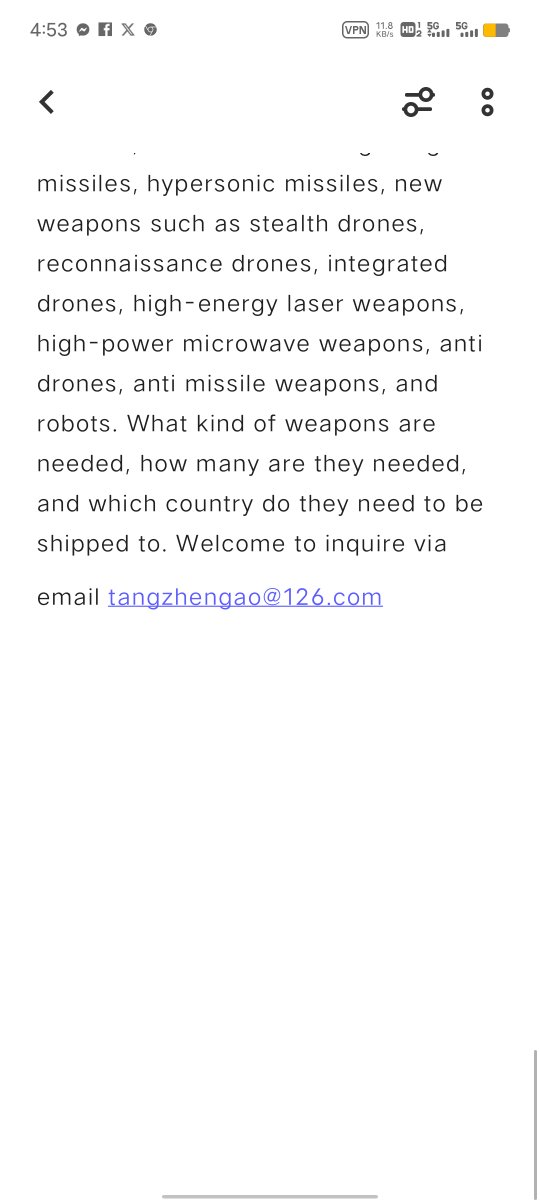 lnkn465231's tweet photo. 亚洲联盟国际组织维和部队各国赞助部分各类军火对外销售。枪支、炸弹、军车、坦克、步兵战车、火炮、防空导弹、自行榴弹炮、火箭炮、防空导弹海军武器装备航空母舰、驱逐舰、护卫舰、潜艇、核潜艇、舰
需要那种武器，多少数量，运往那个国家。欢迎来信咨询tangzhengao@126.com https://t.co/F69h7tZ8aK